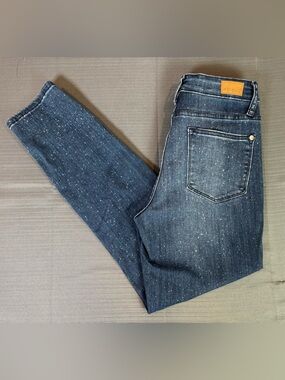 Judy Blue Relaxed Fit Jeans Size 5/27 Medium Wash Speckled Distressed Stretch